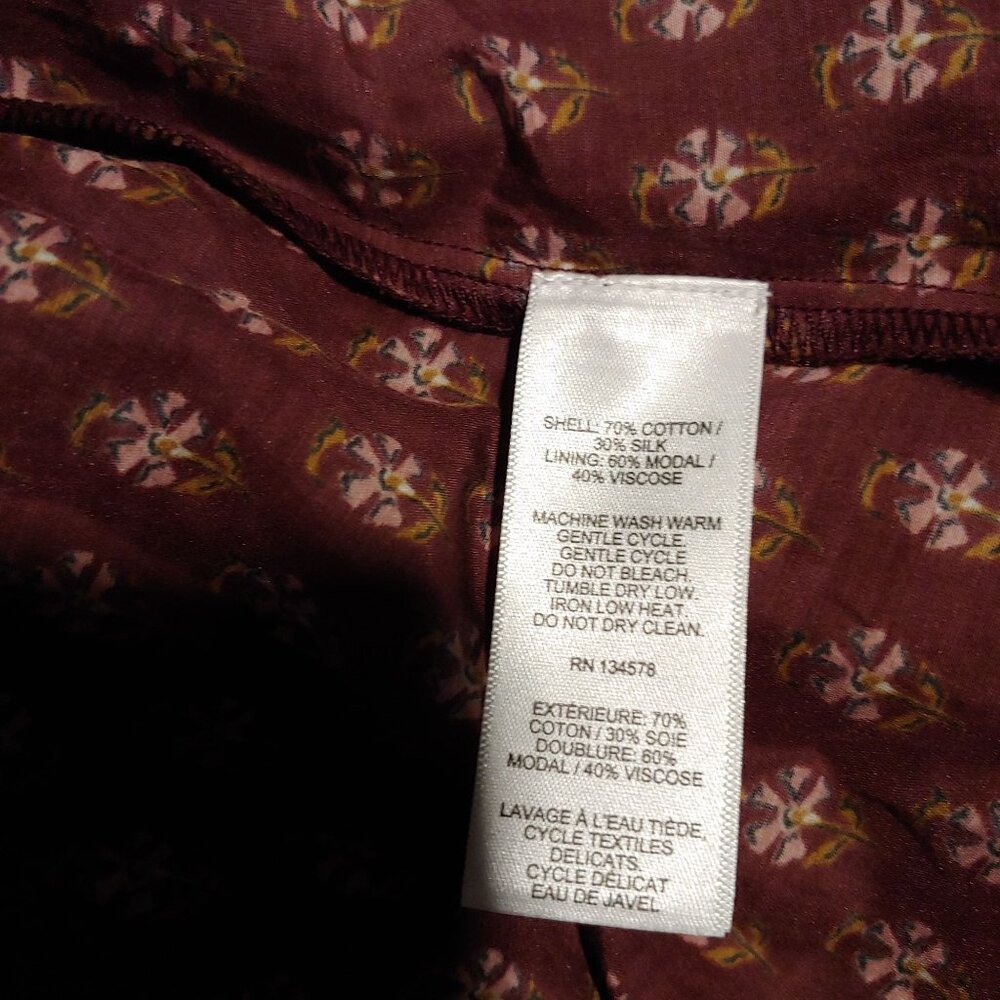 Vineyard Vines Floral Smocked Ruffle Feminine Clean Girl Dress L Cottage - Picture 12 of 12